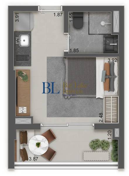 Apartamento, 1 quarto, 25 m² - Foto 1